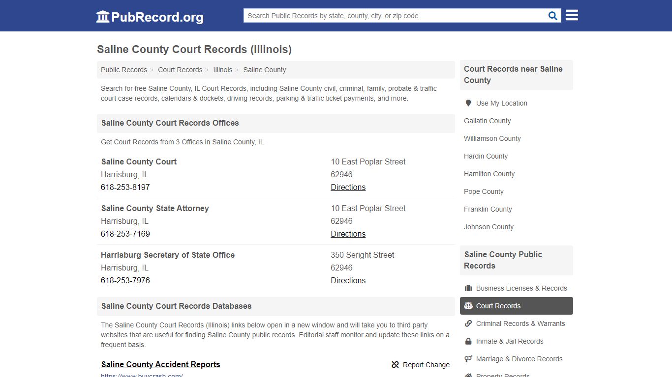 Free Saline County Court Records (Illinois Court Records)